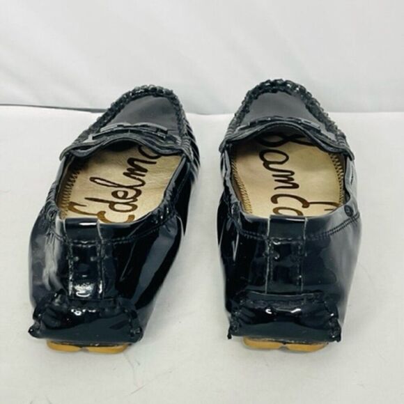 Sam Edelman Farrell Black Patent Leather Driving Moccasin Loafers 6 M Very Good - Picture 8 of 11